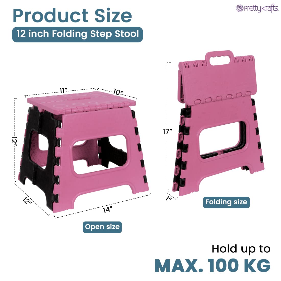 12 Inches Super Strong Folding Step Stool for Kitchen
