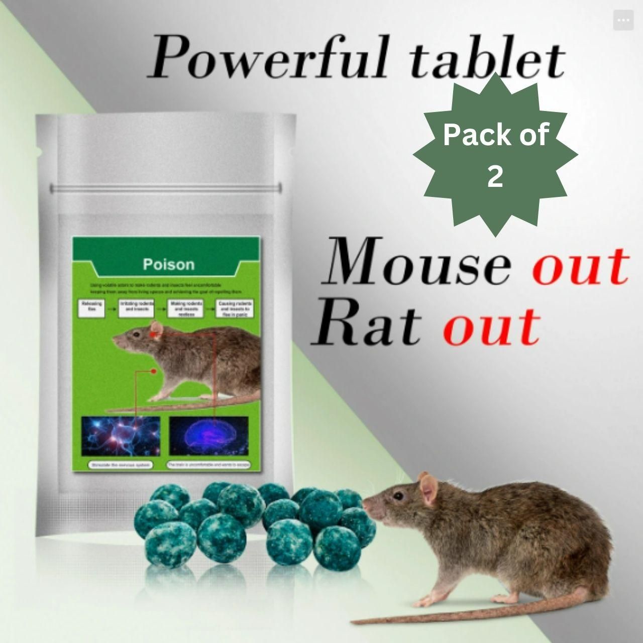 30pcs ( 15pcs +15 pcs ) Poison RAT AND INSECT PEST Pellets Best for Kitchen, Home & Office