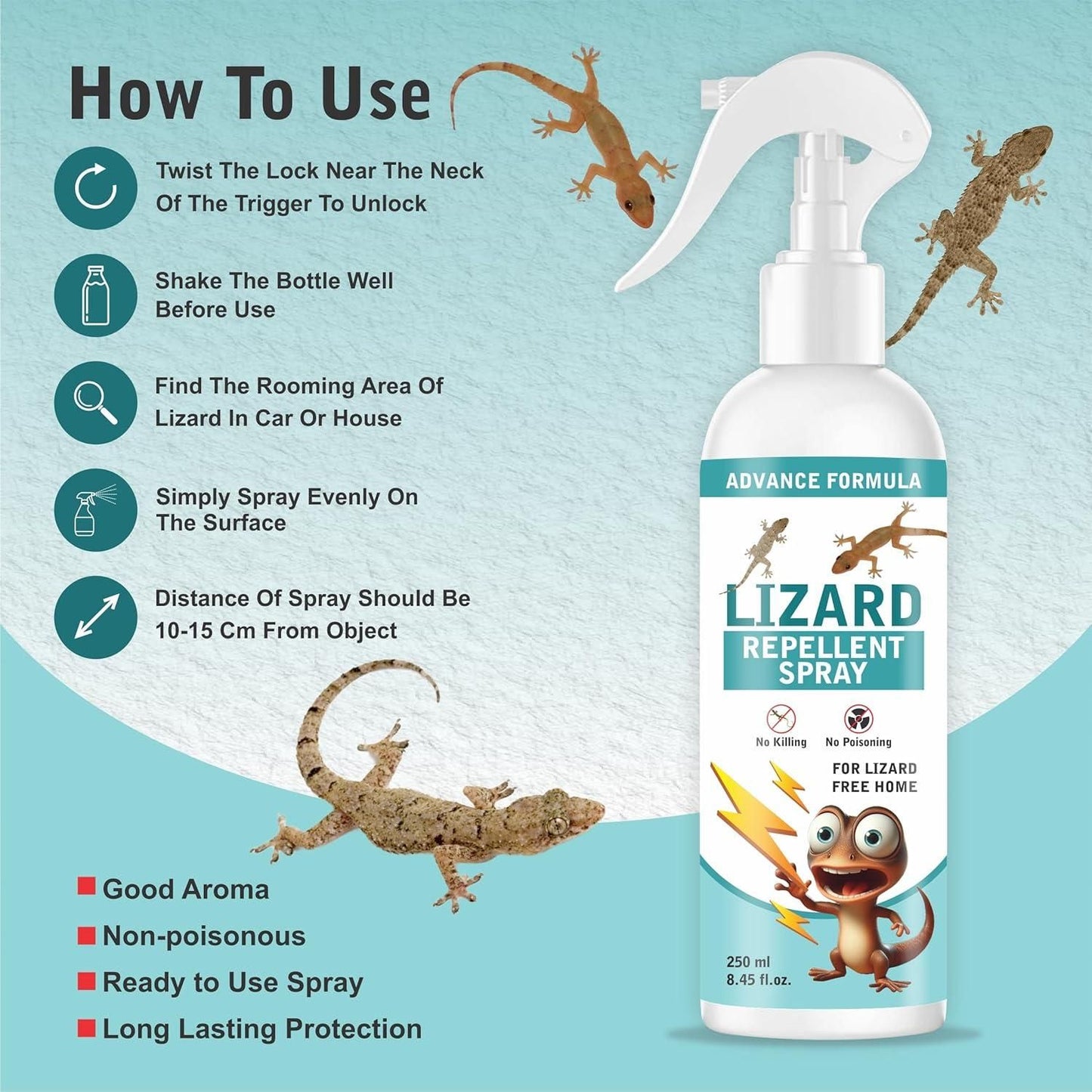 QuickFix Lizard Blocker Spray 250ML (Pack of 2)