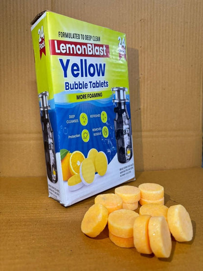 Lemon Blast Yellow Bubble Tablets 24pcs ( 12pcs +12 pcs )