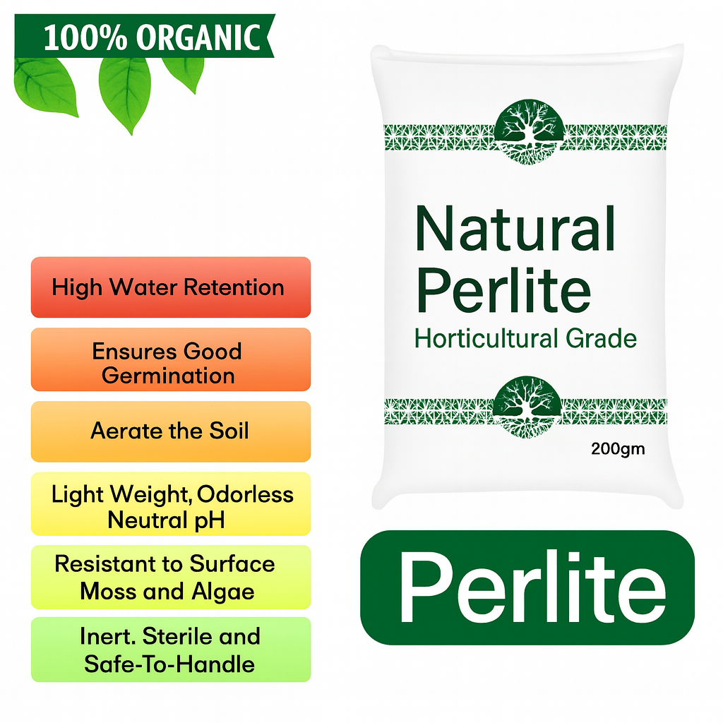 Natural Perlite for Organic Gardening 200gm