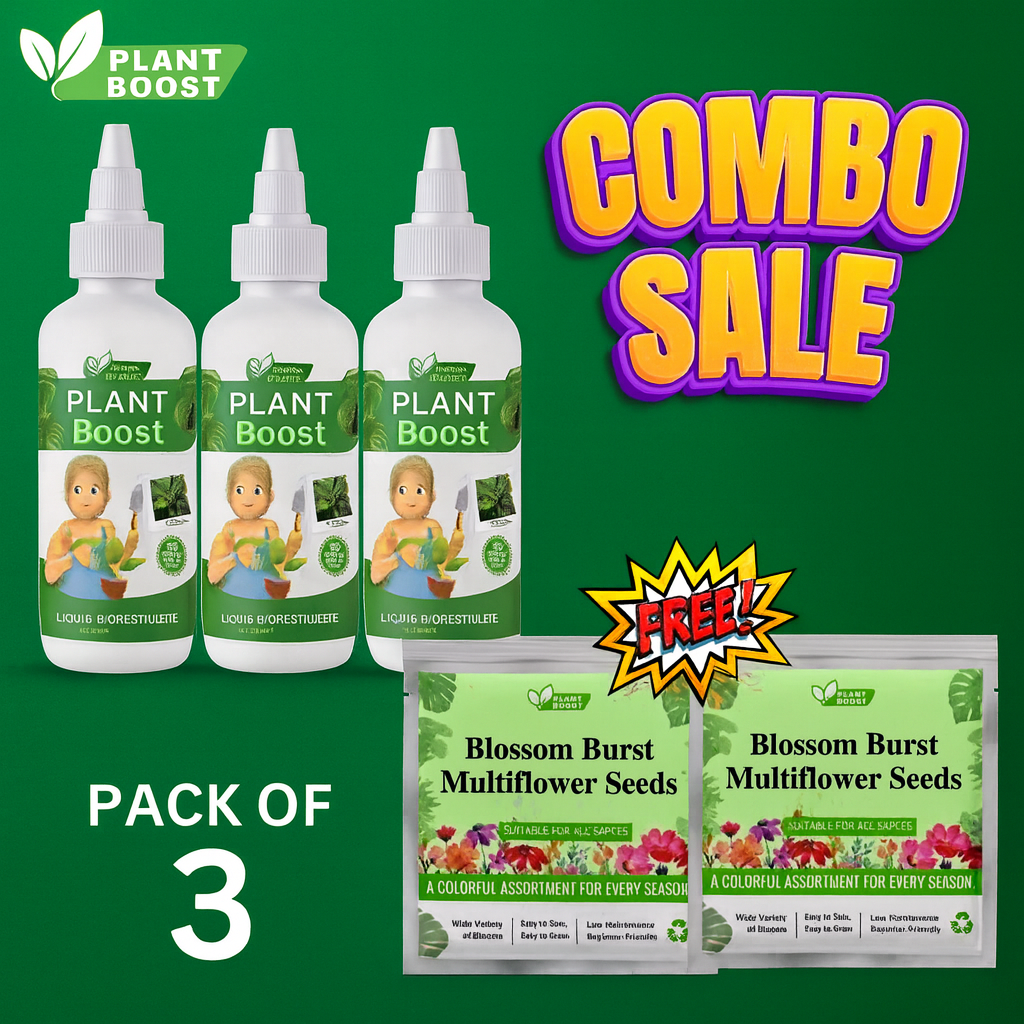 COMBO DEAL PLANT BOOST 3 WITH FLOWER SEEDS PACK OF 2