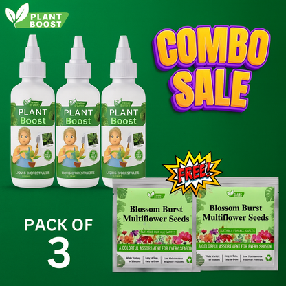 COMBO DEAL PLANT BOOST 3 WITH FLOWER SEEDS PACK OF 2
