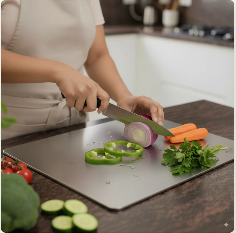 Stainless Steel Chopping Board (35x31cm)