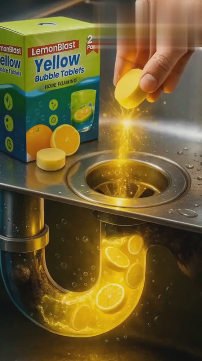 Lemon Blast Yellow Bubble Tablets 24pcs ( 12pcs +12 pcs )